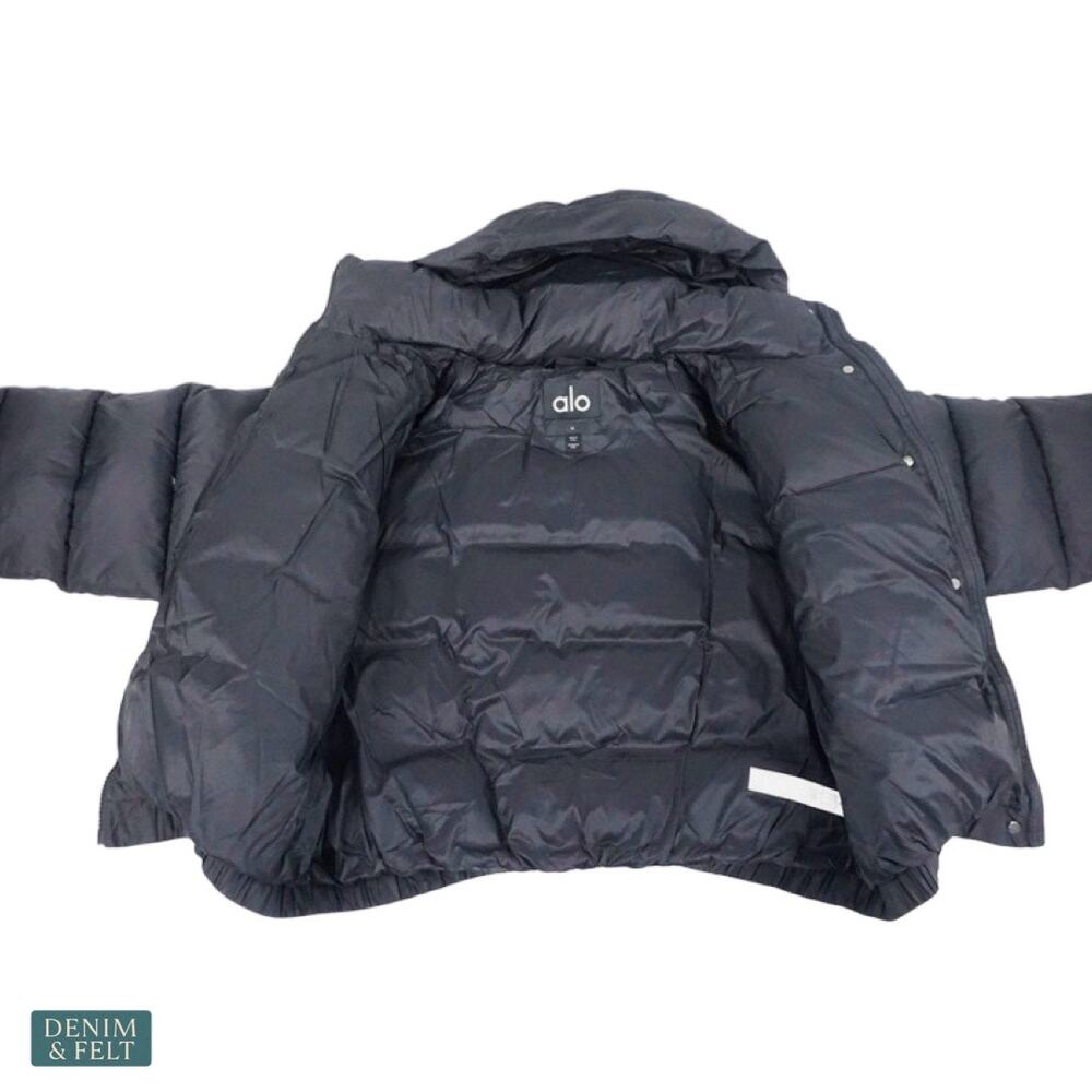 NEW Alo Yoga Aspen Love Puffer Jacket Black Oversized Cozy Luxe Winter Warm MED - Picture 8 of 13